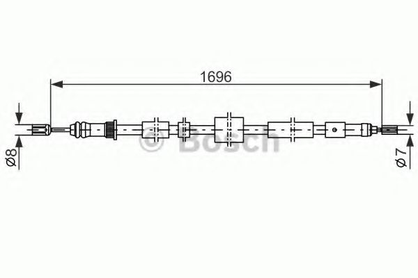Трос ручного тормоза BOSCH 1 987 477 431