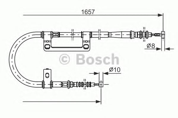 Трос ручного тормоза BOSCH 1 987 477 501