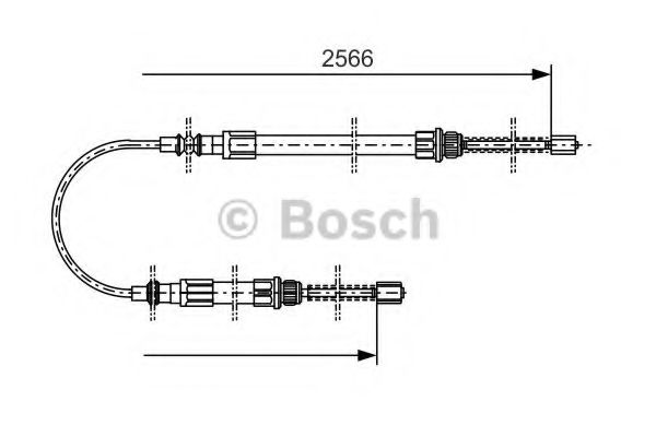 Трос ручного тормоза BOSCH 1 987 477 515