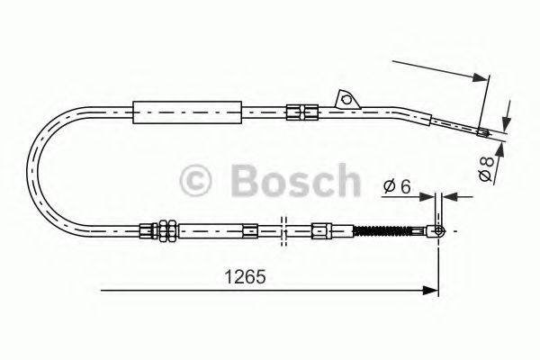 Трос ручного тормоза BOSCH 1 987 477 533