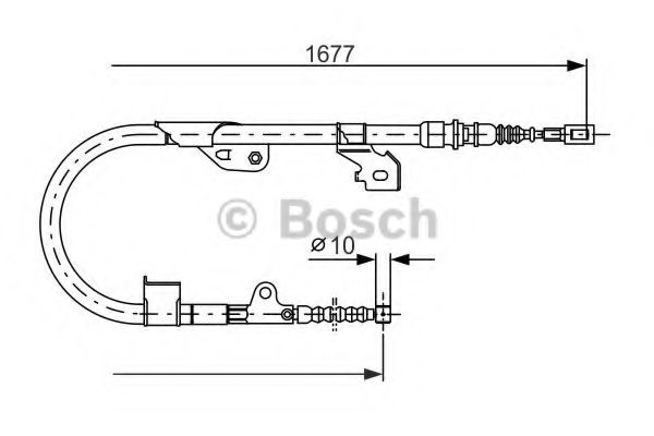 Трос ручного тормоза BOSCH 1 987 477 536