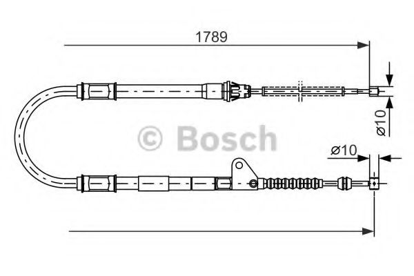 Трос ручного тормоза BOSCH 1 987 477 540