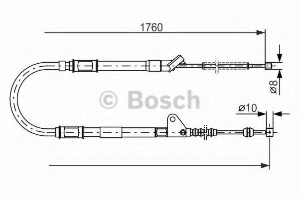 Трос ручного тормоза BOSCH 1 987 477 541