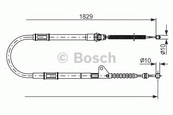 Трос ручного тормоза BOSCH 1 987 477 545