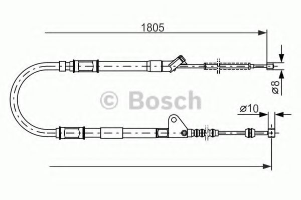 Трос ручного тормоза BOSCH 1 987 477 546
