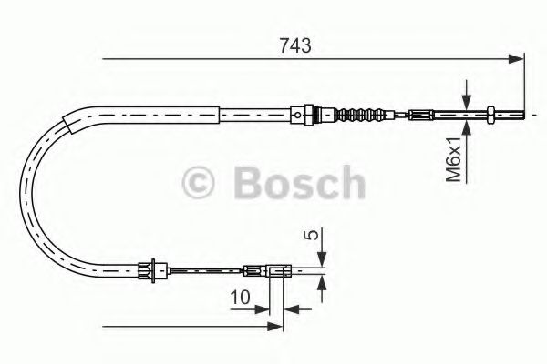 Трос ручного тормоза BOSCH 1 987 477 566