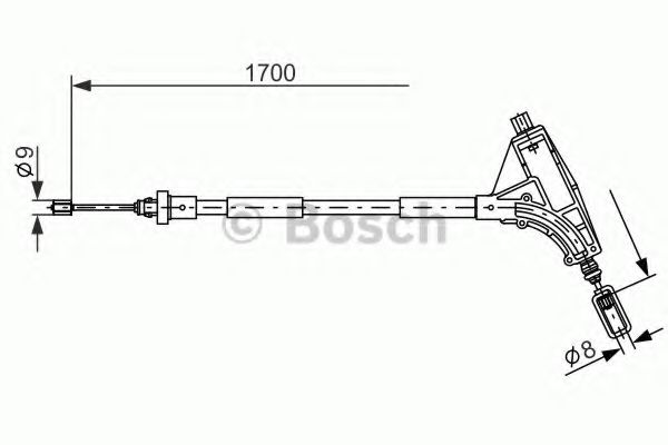 Трос ручного тормоза BOSCH 1 987 477 575