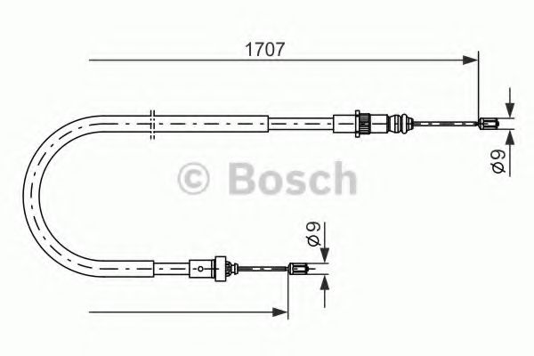 Трос ручного тормоза BOSCH 1 987 477 587