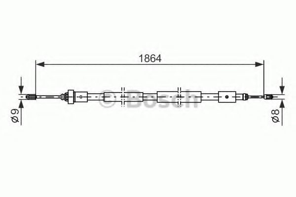 Трос ручного тормоза BOSCH 1 987 477 591