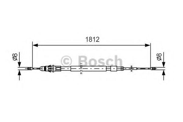 Трос ручного тормоза BOSCH 1 987 477 600