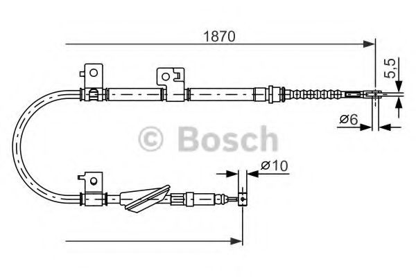 Трос ручного тормоза BOSCH 1 987 477 602