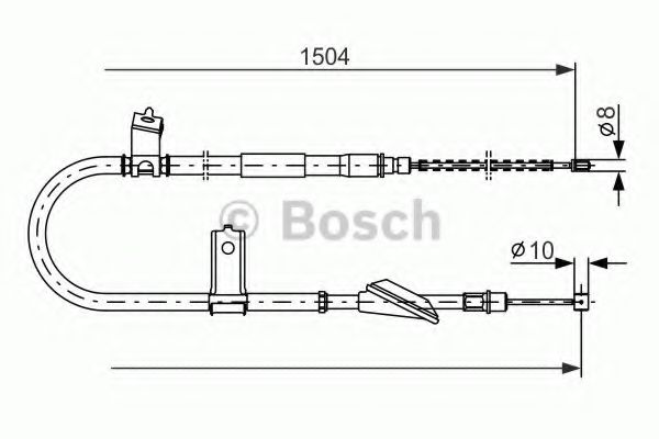 Трос ручного тормоза BOSCH 1 987 477 611
