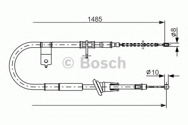 Трос ручного тормоза BOSCH 1 987 477 612