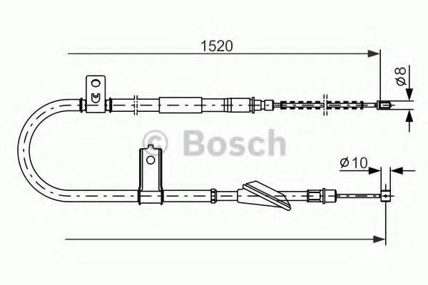 Трос ручного тормоза BOSCH 1 987 477 613
