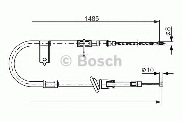 Трос ручного тормоза BOSCH 1 987 477 614