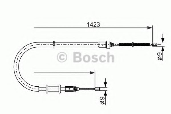 Трос ручного тормоза BOSCH 1 987 477 632