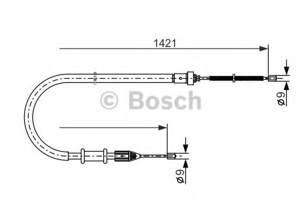 Трос ручного тормоза BOSCH 1 987 477 633