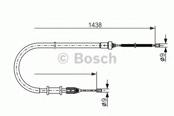 Трос ручного тормоза BOSCH 1 987 477 634