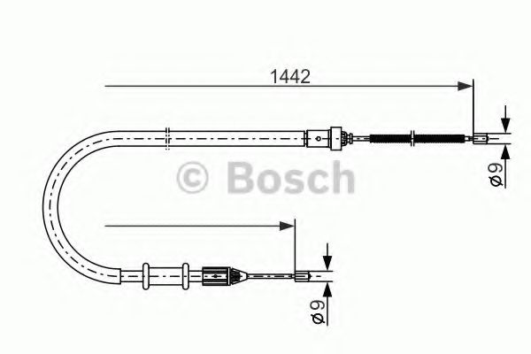 Трос ручного тормоза BOSCH 1 987 477 635
