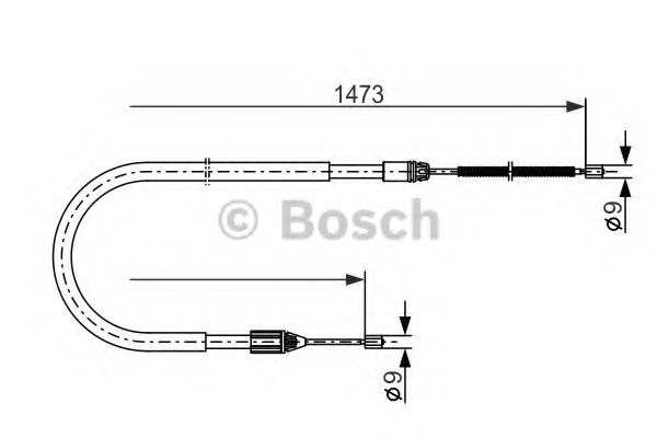 Трос ручного тормоза BOSCH 1 987 477 636