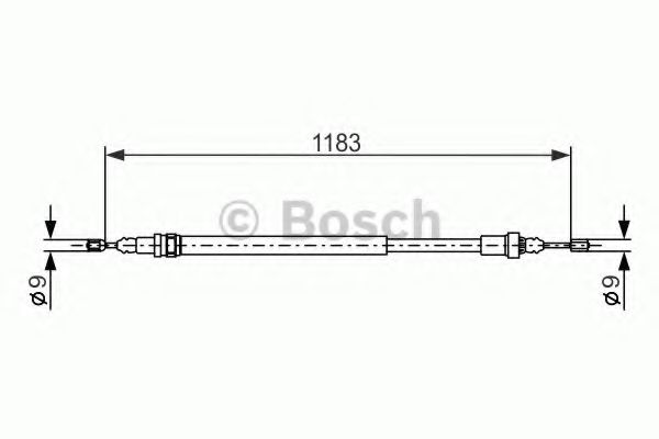 Трос ручного тормоза BOSCH 1 987 477 638