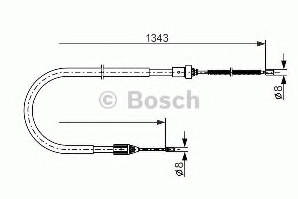 Трос ручного тормоза BOSCH 1 987 477 641