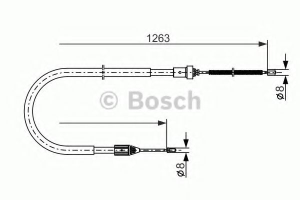 Трос ручного тормоза BOSCH 1 987 477 642