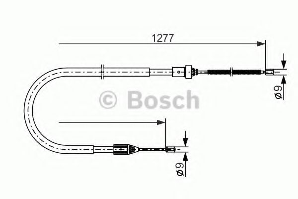 Трос ручного тормоза BOSCH 1 987 477 645