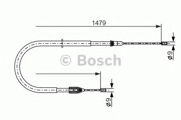 Трос ручного тормоза BOSCH 1 987 477 647
