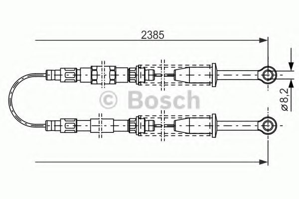 Трос ручного тормоза BOSCH 1 987 477 651