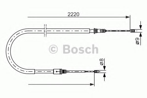 Трос ручного тормоза BOSCH 1 987 477 652