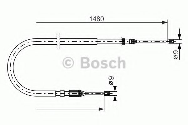 Трос ручного тормоза BOSCH 1 987 477 653