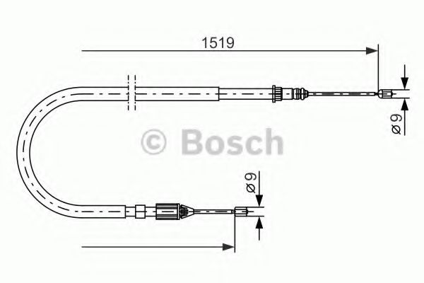 Трос ручного тормоза BOSCH 1 987 477 654