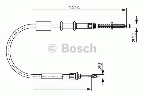 Трос ручного тормоза BOSCH 1 987 477 655