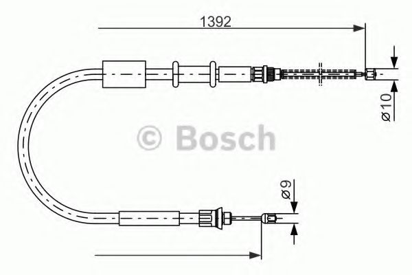 Трос ручного тормоза BOSCH 1 987 477 656