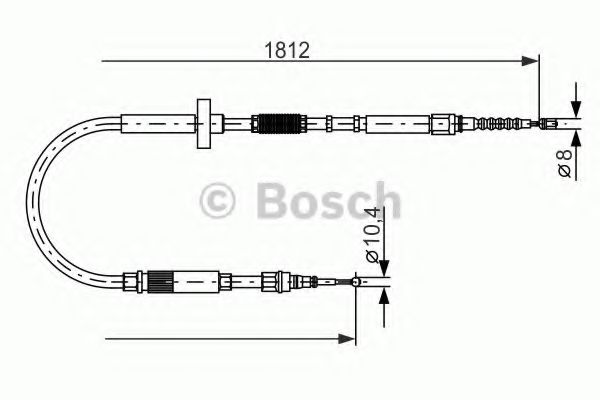 Трос ручного тормоза BOSCH 1 987 477 659
