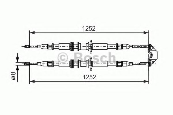 Трос ручного тормоза BOSCH 1 987 477 668