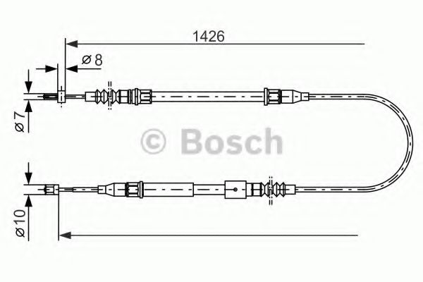 Трос ручного тормоза BOSCH 1 987 477 670
