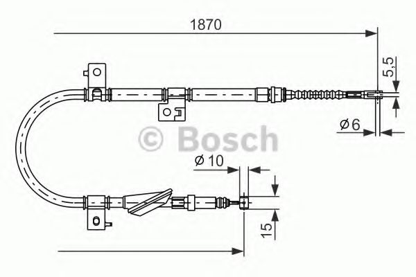 Трос ручного тормоза BOSCH 1 987 477 673