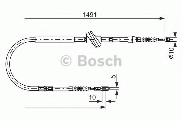 Трос ручного тормоза BOSCH 1 987 477 687