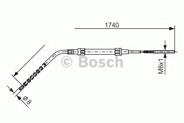 Трос ручного тормоза BOSCH 1 987 477 689