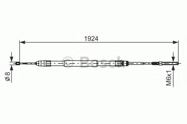 Трос ручного тормоза BOSCH 1 987 477 693