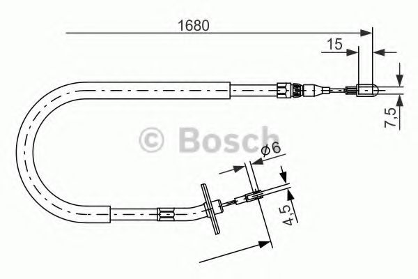Трос ручного тормоза BOSCH 1 987 477 702
