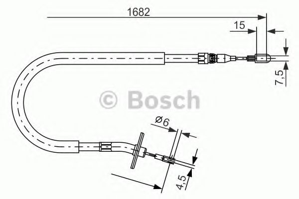 Трос ручного тормоза BOSCH 1 987 477 703