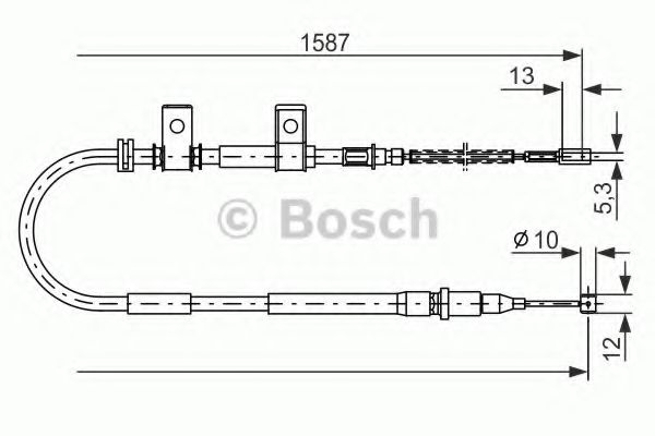 Трос ручного тормоза BOSCH 1 987 477 717
