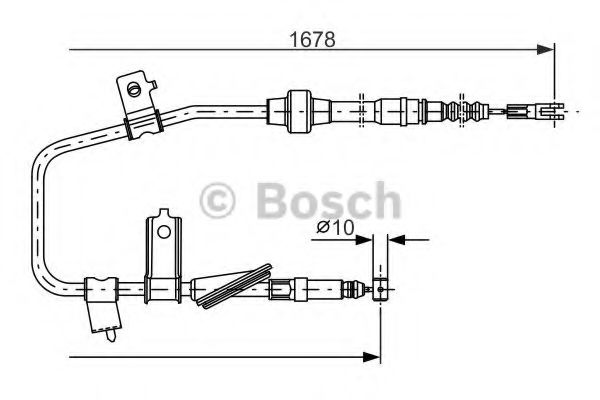 Трос ручного тормоза BOSCH 1 987 477 736