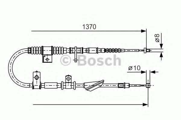 Трос ручного тормоза BOSCH 1 987 477 743
