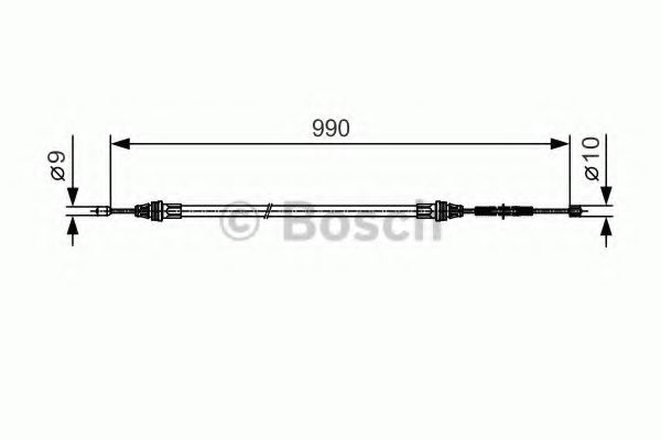 Трос ручного тормоза BOSCH 1 987 477 751