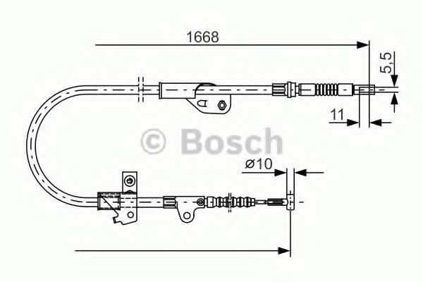 Трос ручного тормоза BOSCH 1 987 477 755