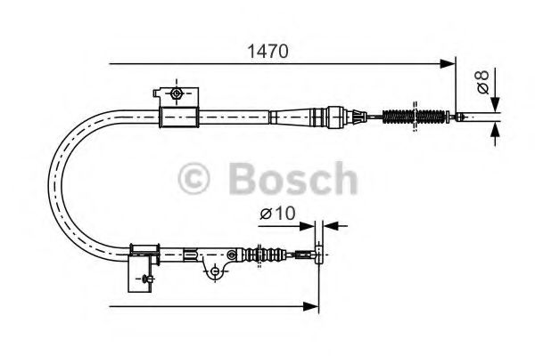 Трос ручного тормоза BOSCH 1 987 477 757